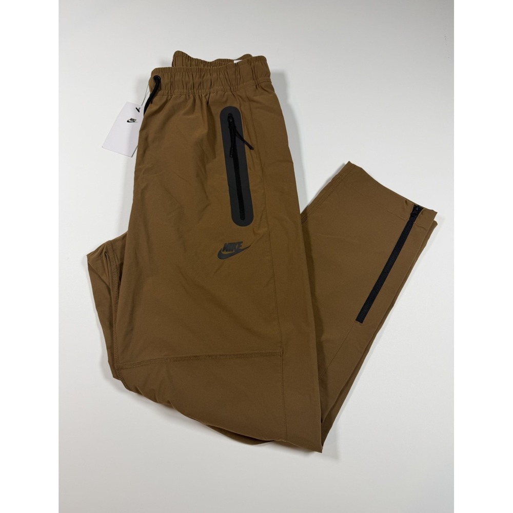 Nike Tech Men's Woven Pants Size Small Taper Leg Brown HM8241-235 NWT Rare